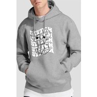 & Sketch Name Repeat Hoodie Light Grey