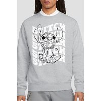 & Sketch Name Repeat Sweatshirt Light Grey