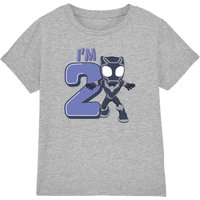 Black Panther Cute Birthday 2 Kids T-Shirt Light Grey | Size: 5-6 Years
