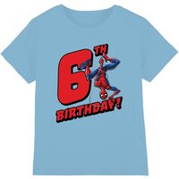 Birthday 6 T Shirt Light Blue
