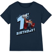 Thor Birthday 1 Kids T-Shirt Navy | Size: 7-8 Years