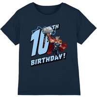Thor Birthday 10 Kids T-Shirt Navy | Size: 3-4 Years