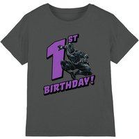 Black Panther Birthday 1 Kids T-Shirt Charcoal | Size: 3-4 Years