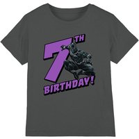 Black Panther Birthday 7 Kids T-Shirt Charcoal | Size: 7-8 Years