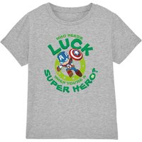 St PatrickS Day Lucky Super Hero T Shirt Light Grey