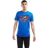 Torn Logo Cotton T Shirt Pale Blue