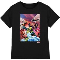 X-Men Team Defend Kids T-Shirt Black | Size: 5-6 Years