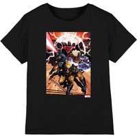 X-Men Team Attack Kids T-Shirt Black | Size: 5-6 Years
