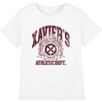 X-Men Professor Xaviers Athletic Dept Red Kids T-Shirt White | Size: 7-8 Years