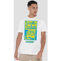 NBCU Minions Totally Calm T-Shirt, White | Size: Large