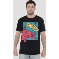 Spider Man Men's Thwip Panel T-Shirt Black | Size: 2XL