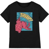 Spider Man Thwip Panel Kids T-Shirt Black | Size: 5-6 Years