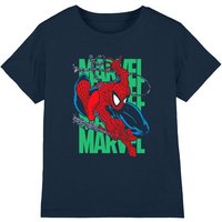 Spider Man Wall Crawling Kids T-Shirt Navy | Size: 3-4 Years