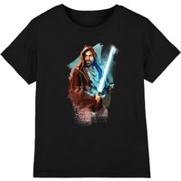 Star Wars Obiwan Kenobi Kenobi Painted Kids T-Shirt Black | Size: 7-8 Years