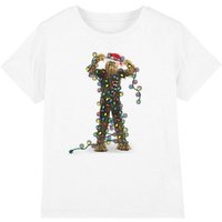 Star Wars Christmas Chewbacca Tangled Lights Kids T-Shirt White | Size: 5-6 Years