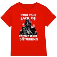 Star Wars Christmas Darth Vader Lack Of Spirit Kids T-Shirt Red | Size: 7-8 Years