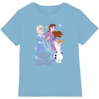 Disney Girl's Frozen Better Together T-Shirt in Light Blue | Size: 7-8 Years