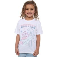 Frozen Girl's Elsa Anna Besties T-Shirt White | Size: 5-6 Years