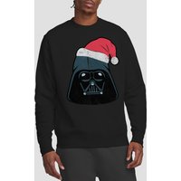 Star Wars Men's Christmas Darth Vader Santa Sweatshirt Black | Size: Medium