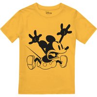 Disney Boy's Mickey Mouse Shock T-Shirt in Yellow | Size: 7-8 Years