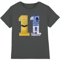 Star Wars C3Po R2D2 11 Kids T-Shirt Charcoal | Size: 3-4 Years