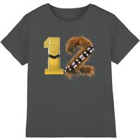 Star Wars C3Po Chewbacca 12 Kids T-Shirt Charcoal | Size: 5-6 Years