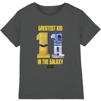 Star Wars Greatest Kid C3Po R2D2 Kids T-Shirt Charcoal | Size: 5-6 Years