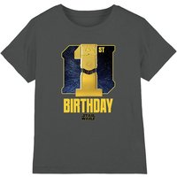 Star Wars C3Po 1St Birthday Space Kids T-Shirt Charcoal | Size: 5-6 Years