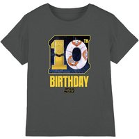 Star Wars C3Po Bb8 10Th Birthday Space Kids T-Shirt Charcoal | Size: 7-8 Years