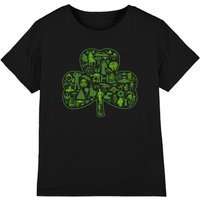 Star Wars St Patrick'S Day Clover Icons Kids T-Shirt Black | Size: 7-8 Years