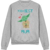 Mothers Day Yoda Best Mum Sweatshirt Light Grey