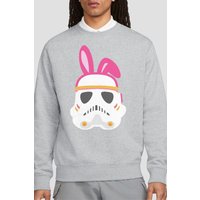 Star Wars Men's Easter Bunny Stormtrooper Sweatshirt Light Grey | Size: Large