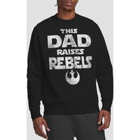 Star Wars Men's Father's Day Dad Raises Rebels Sweatshirt in Black | Size: XL
