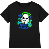 Star Wars Stencil Trooper Kids T-Shirt Black | Size: 3-4 Years