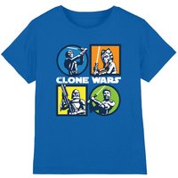 Star Wars Clone Wars Grid Kids T-Shirt Royal | Size: 7-8 Years