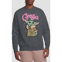 Star Wars Men's Grogu Bubble Sweatshirt Charcoal | Size: Large