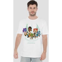 Marvel Men's Logo Characters Cotton T-Shirt Grey in White | Size: Small