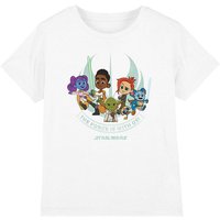 Star Wars Young Jedi Adventure Force Is With Us Kids T-Shirt White | Size: 7-8 Years