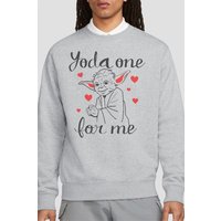 Valentines Day Yoda One Me Sweatshirt Light Grey