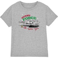Christmas Merry Force Be You T Shirt Light Grey