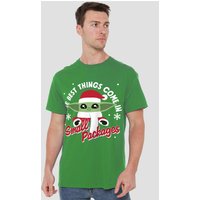 Mandalorian Grogu Christmas Snowflakes T Shirt