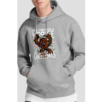 Wookie Little Christmas Hoodie Light Grey