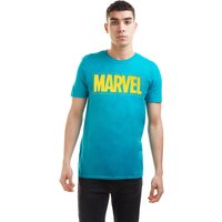 Marvel Men's Text Logo T-Shirt Jade | Size: Medium