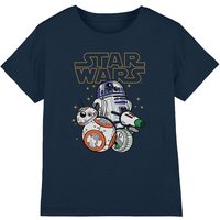 Star Wars Boy's Droid Group Boys Cotton T-Shirt in Navy | Size: 3-4 Years