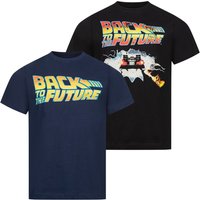 Back To Future 2 Pack Black Navy T Shirt