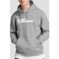 NBCU Fast & Furious Logo Hoodie, Athletic Heather in Light Grey | Size: Small