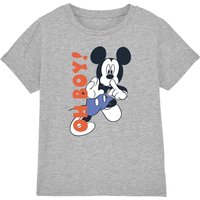 Mickey Mouse Boy's Oh Boy Boys T-Shirt Grey | Size: 3-4 Years
