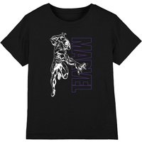 Black Panther Boy's Outline Boys T-Shirt Black | Size: 7-8 Years