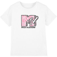 MTV Girl's Scribble Girls T-Shirt in White | Size: 3-4 Years