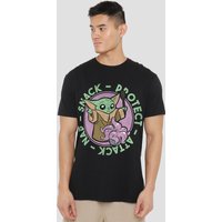 Mandalorian Yoda Grogu Protect Attack Nap Snack T Shirt